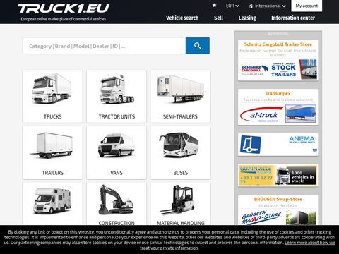New and used trucks, trailers, construction machinery