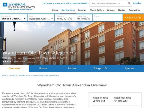Extra Holidays - Wyndham Old Town Alexandria