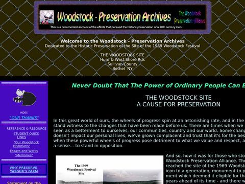 Woodstock - Preservation Archives