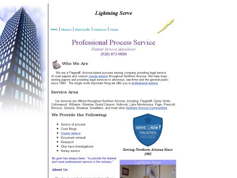 Professional Process Service (928) 853-9800
