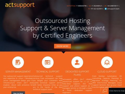 Outsourced Web Hosting Support - ACTSupport