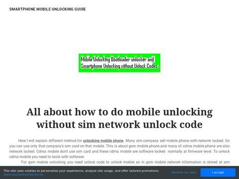 How to unlock gsm mobile