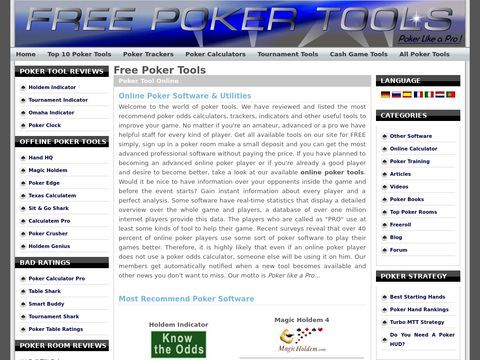 Free Poker Tools | Poker Like A Pro...