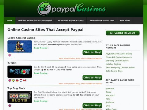 The Best Casino Sites That Accept Paypal