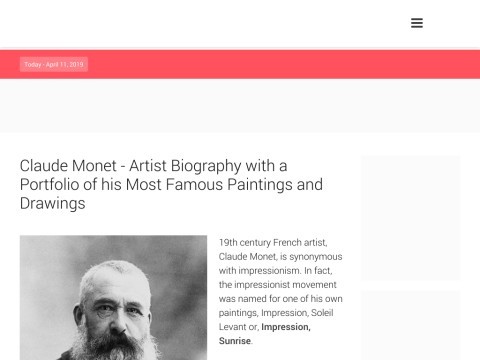 Claude Monet Paintings: Art, Prints and Biography of Claude Monet