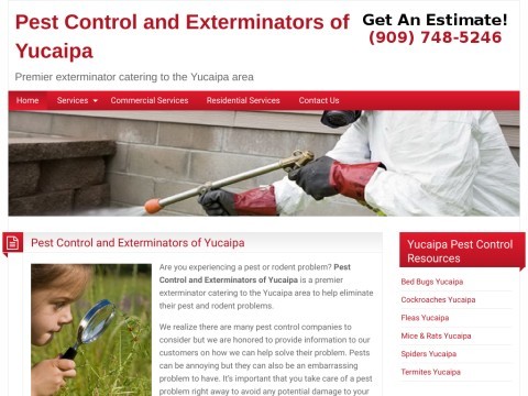 Pest Control and Exterminators of Yucaipa