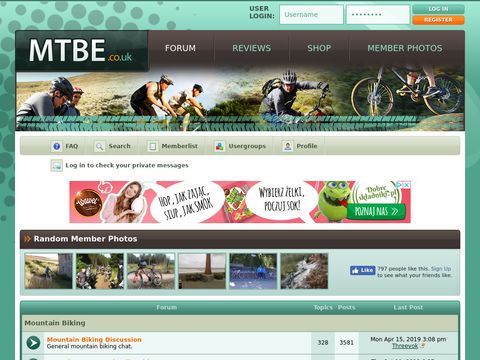 MBE - Mountain biking forum, including cycling routes & phot