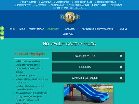 No Fault Safety Rubber Tiles & Ultra Fitness Flooring & Surf