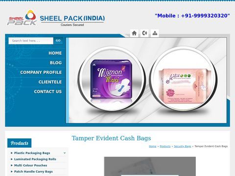 Plastic Tamper Evident Cash Bags Manufacturer India