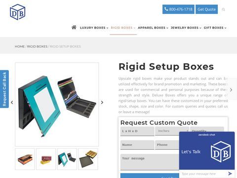Custom rigid boxes | Setup boxes manufacturer deluxeboxes