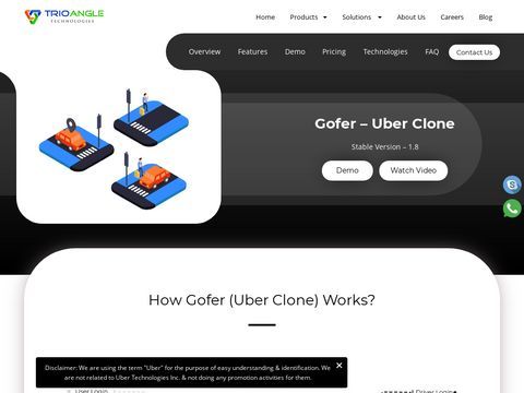 Uber Clone Script - Gofer | Trioangle