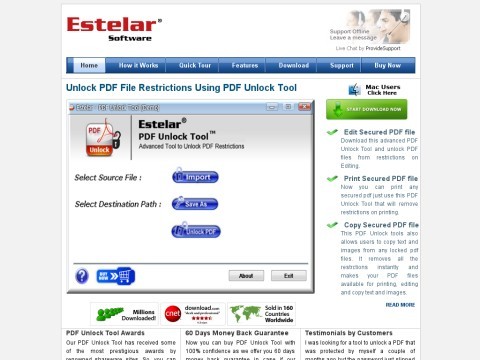 Unlock a PDF File with Estelar PDF Security Removal Tool