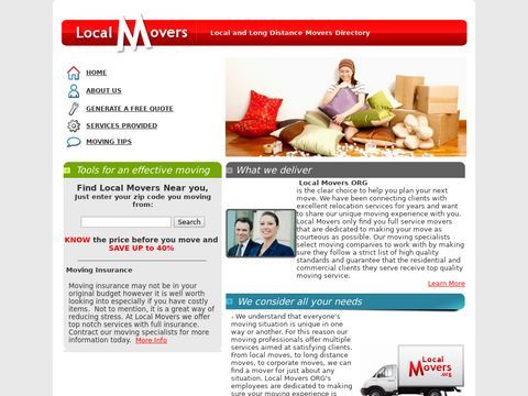 Local Movers, Apartment Movers, Find Movers in your Area.