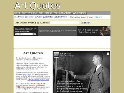 Art Quotes - Art Quotes presented by The Painters Keys