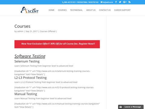 Software Testing Training Institue In Bangalore|Courses Offered