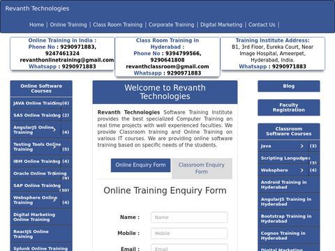 Online training from India