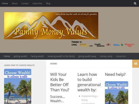Family Money Values - Get Help With Wealth