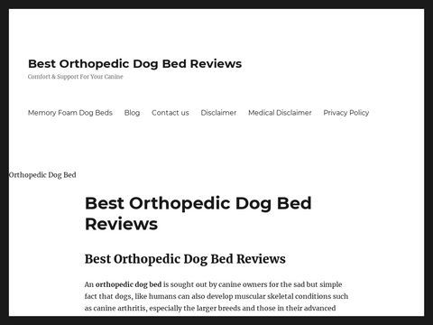 Orthopedic Dog Bed