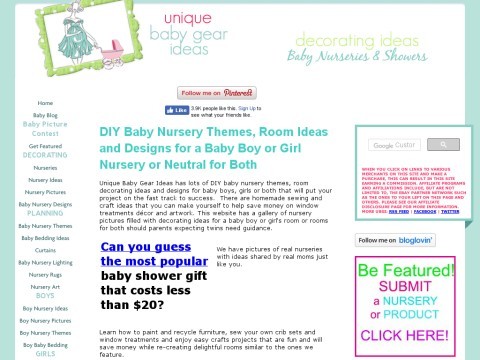 Unique Baby Gear, Nursery Themes and Decorating Ideas