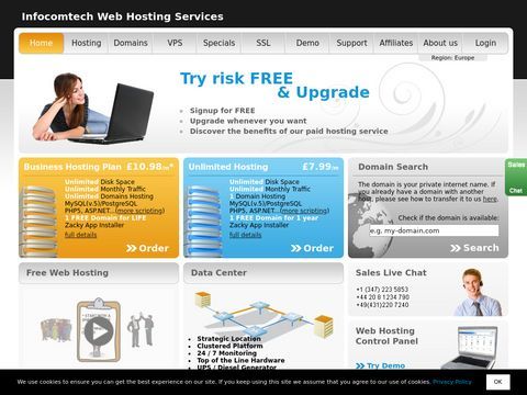 Infocomtech web hosting services