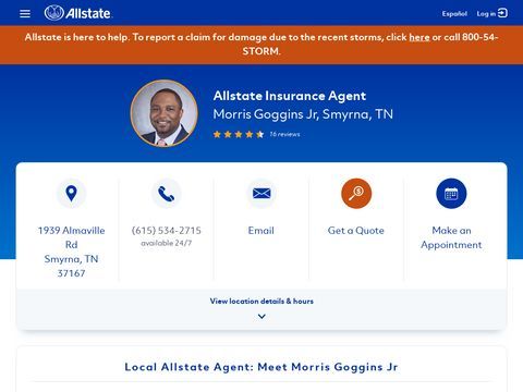 Allstate Insurance Agent: Morris Goggins Jr