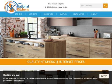 Kitchens UK - Kitchen Units, Factory-built, Rigid kitchens, Order kitchens online here - Nationwide UK delivery