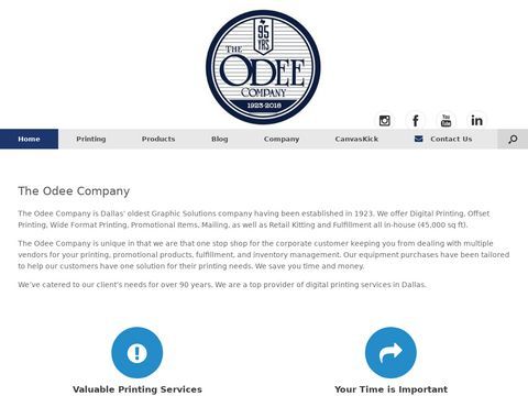 Printing Services and Promotional Products. The Odee Company