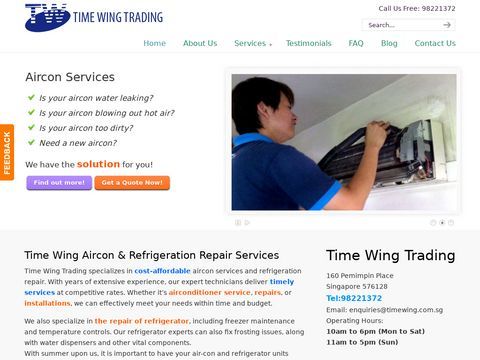 Aircon Servicing, Air-Con Service, Air Conditioner Repairs, AC Repair | Time Wing