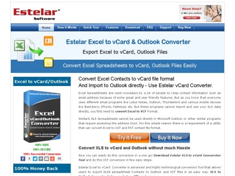 Excel to vCard/Outlook Converter: Convert Excel to vCard and Excel to Outlook