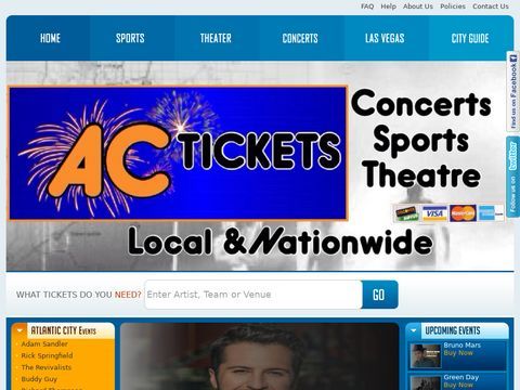 Atlantic City Shows Tickets | Atlantic City Concert Tickets | AC Tickets Events