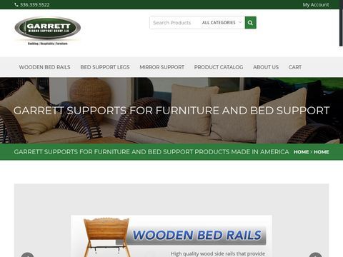 Wooden bed side railings - Wooden bed support - full size bed rails