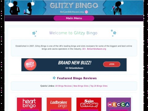Glitzy Bingo - Play Bingo online - www.foxybingo.co.uk -  UK