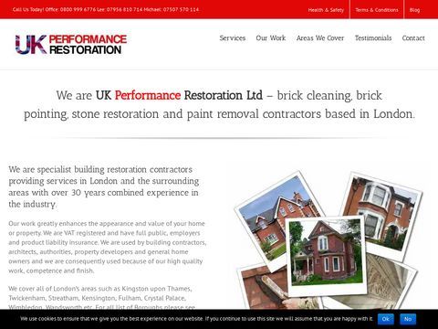 Brick Cleaning, Paint Removal, Stone restoration services. London UK