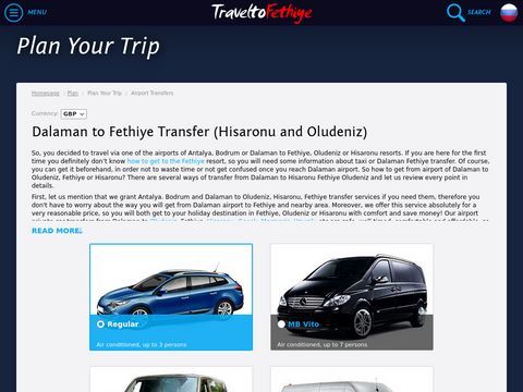 Dalaman to Fethiye Oludeniz Hisaronu private car airport transfers