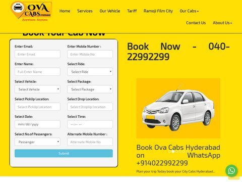 Cabs in Hyderabad and  Airport Cabs in Hyderabad Outstation 