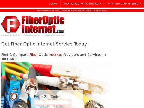 Fiber Optic Internet Availability