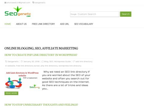 Seogenetic - Daily blogs ,affiliate marketing, free link directory -