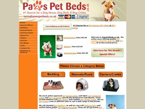 PawsPetBeds.co.uk | Dog House | Dog Beds | Dog Crates