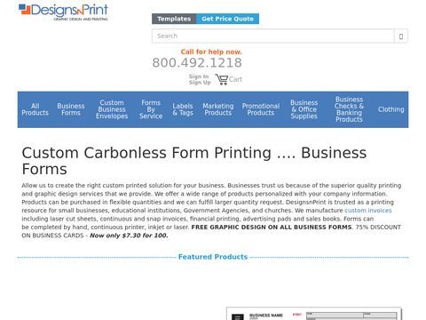 Custom Business Forms, Invoices, Receipts - Continuous Printing