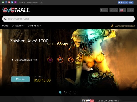 Gvgmall.com is a professional online game store