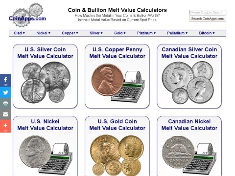 CoinApps - Coin & Bullion Melt Value Calculators
