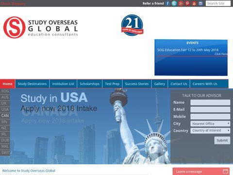 Study Overseas - An official representative of Universities in Australia, UK, New Zealand, Ireland, Dubai and Singapore