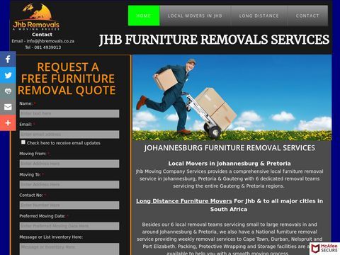 Jhb Furniture Removals - Moving Company in Johannesburg-Local & National