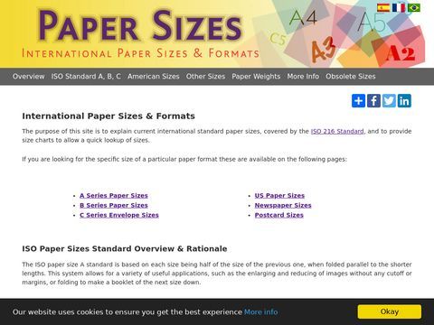 International Paper Sizes, Formats & Standards