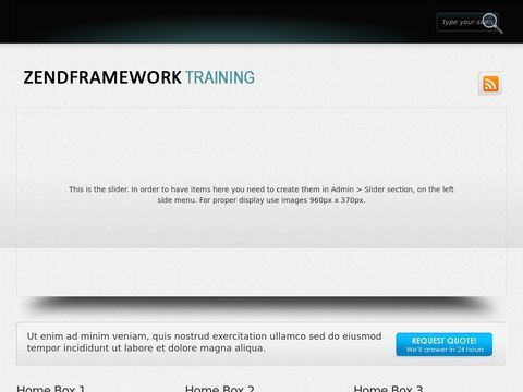 Zend Framework Training