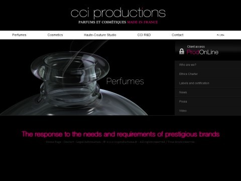 CCI PRODUCTIONS : Perfumes and cosmetics made in France