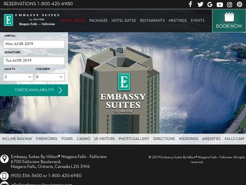 Niagara Falls Hotel Fallsview Embassy Suites Niagara Canada