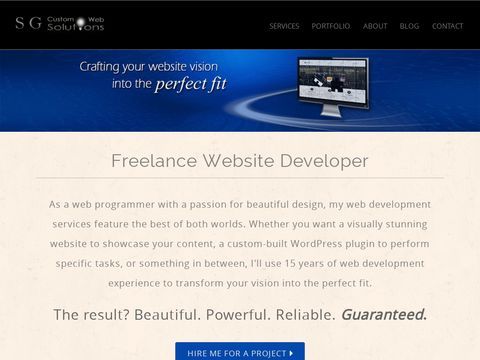 Freelance Website Developer - SG Custom Web Solutions