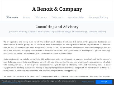Operations Consulting and Advisory