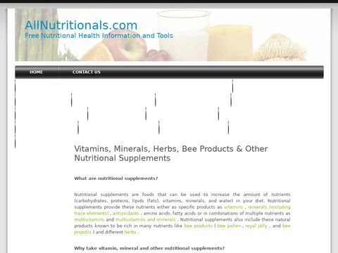 All nutritional supplements